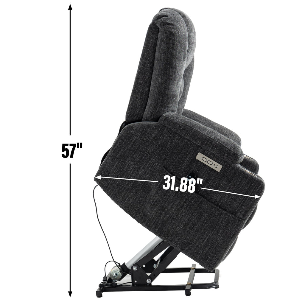 Large Power Lift Recliner Chair with Massage and Heat