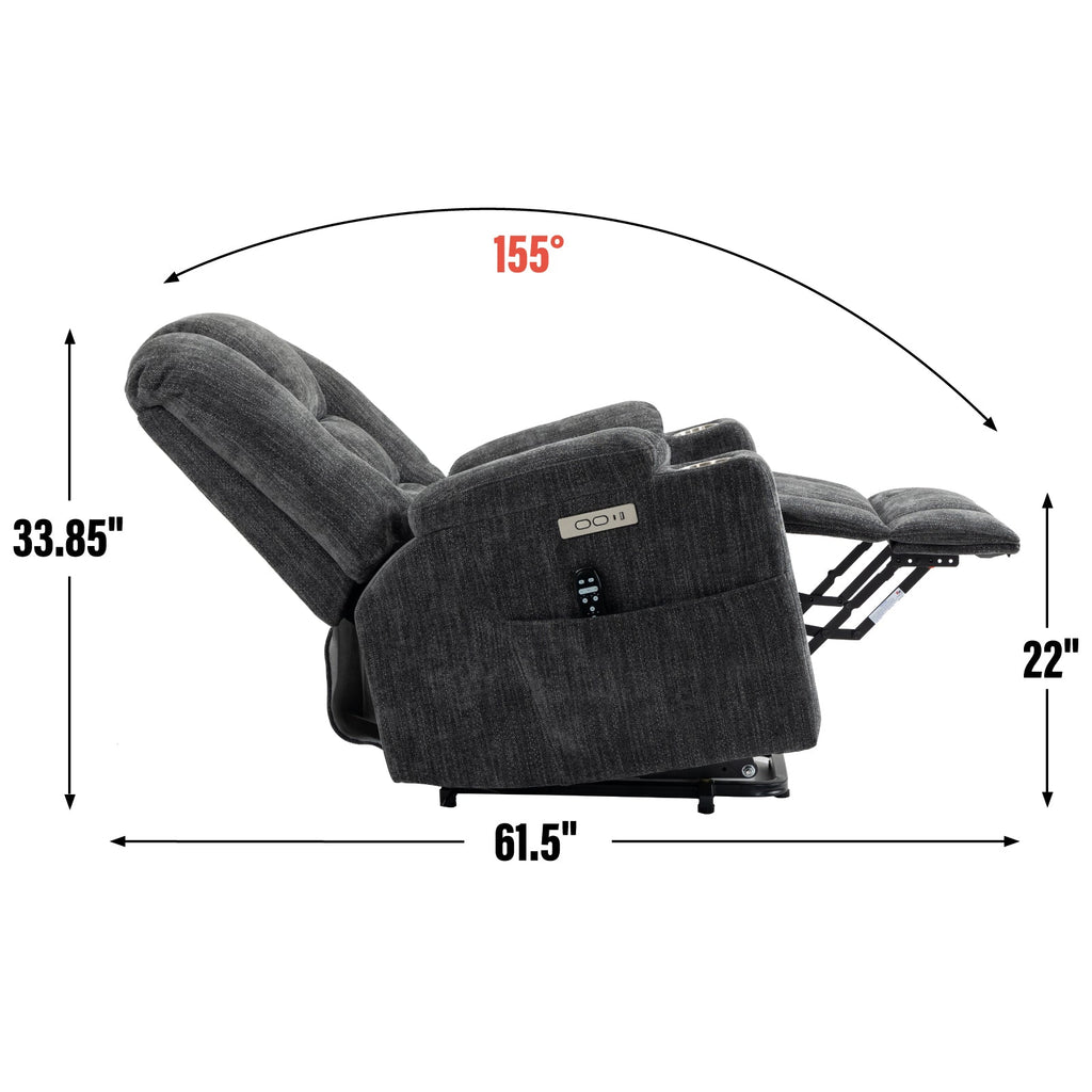 Large Power Lift Recliner Chair with Massage and Heat