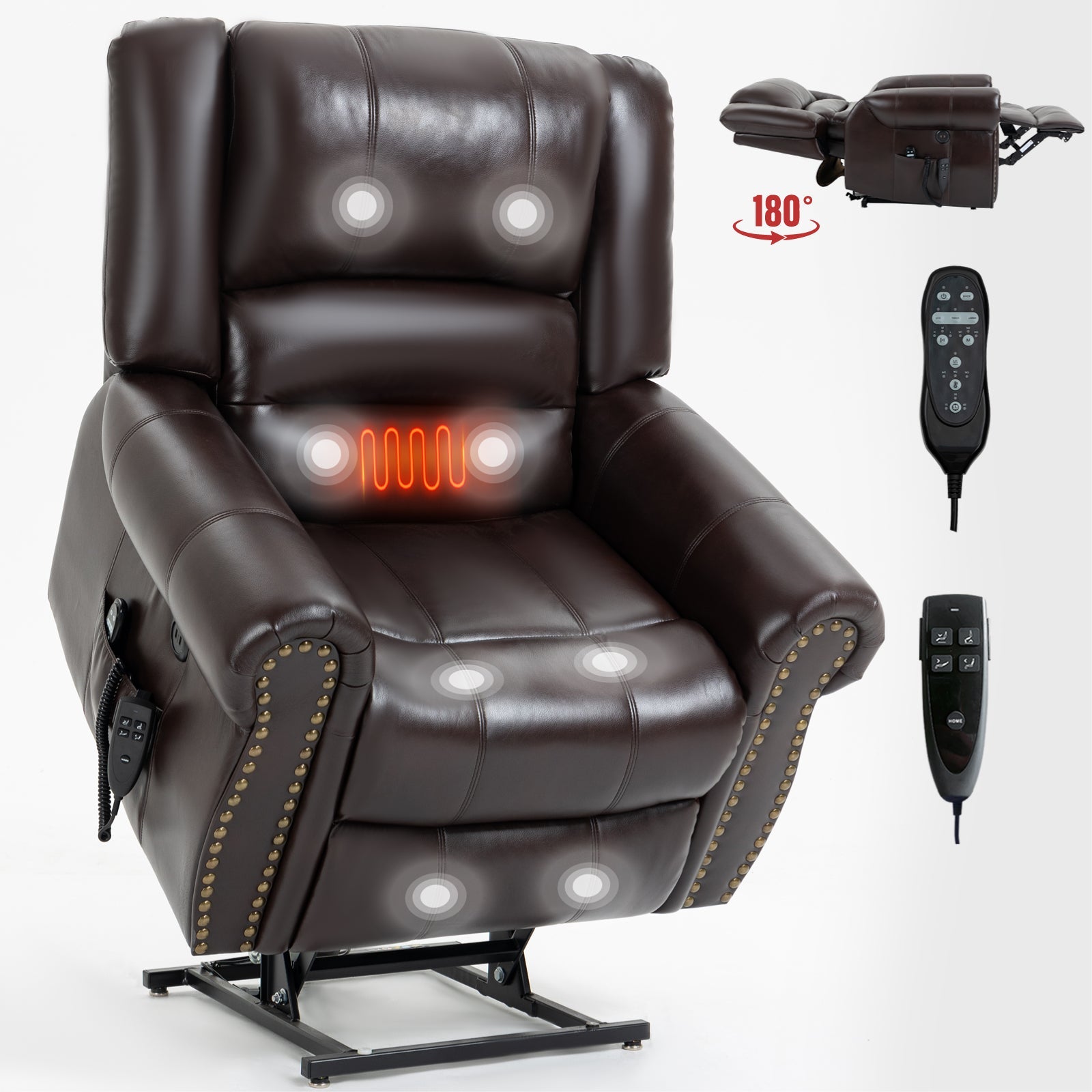 Power Lift Recliner Chair with Heat and Massage