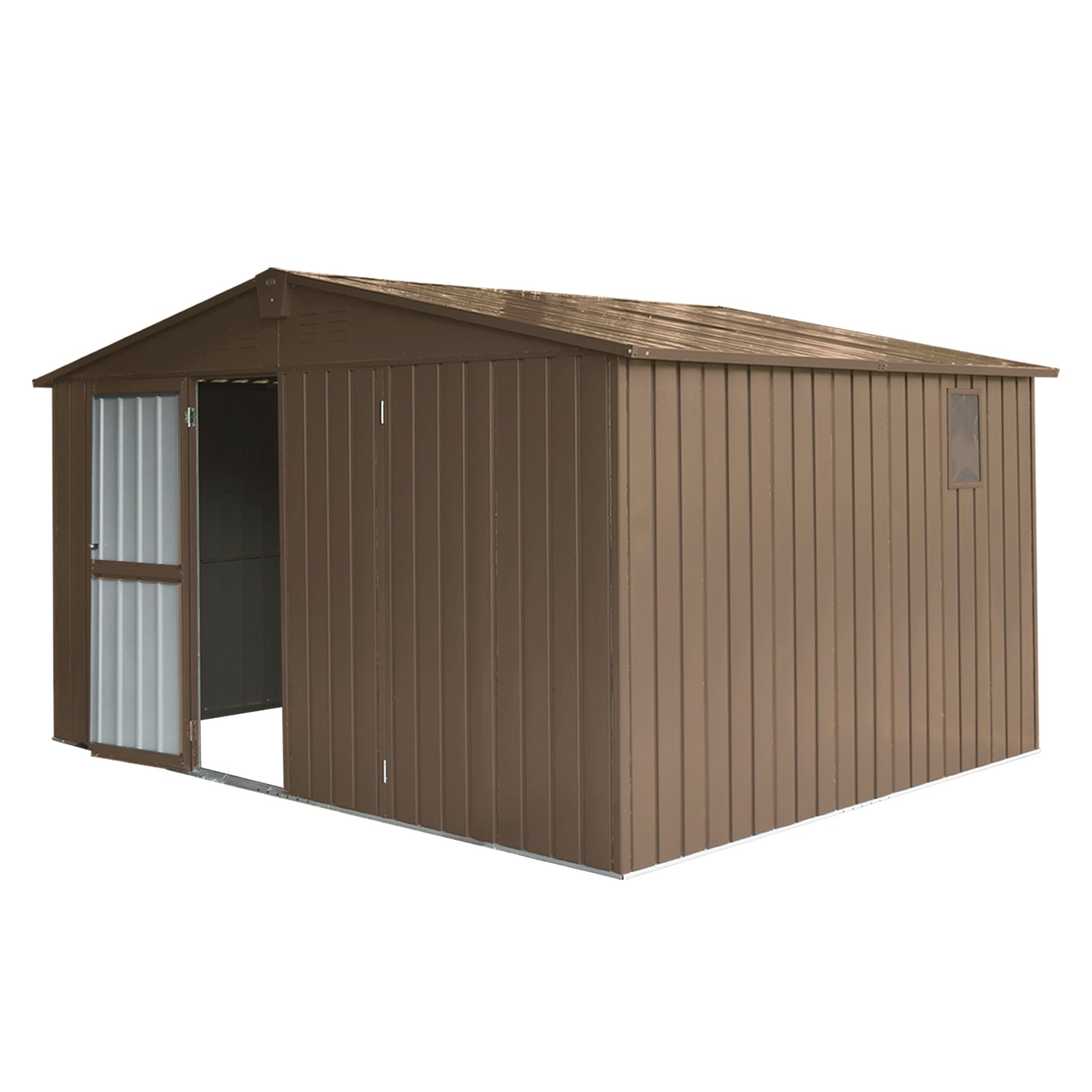 Backyard Storage Shed 11'x9' with Galvanized Steel Frame & Lockable Door