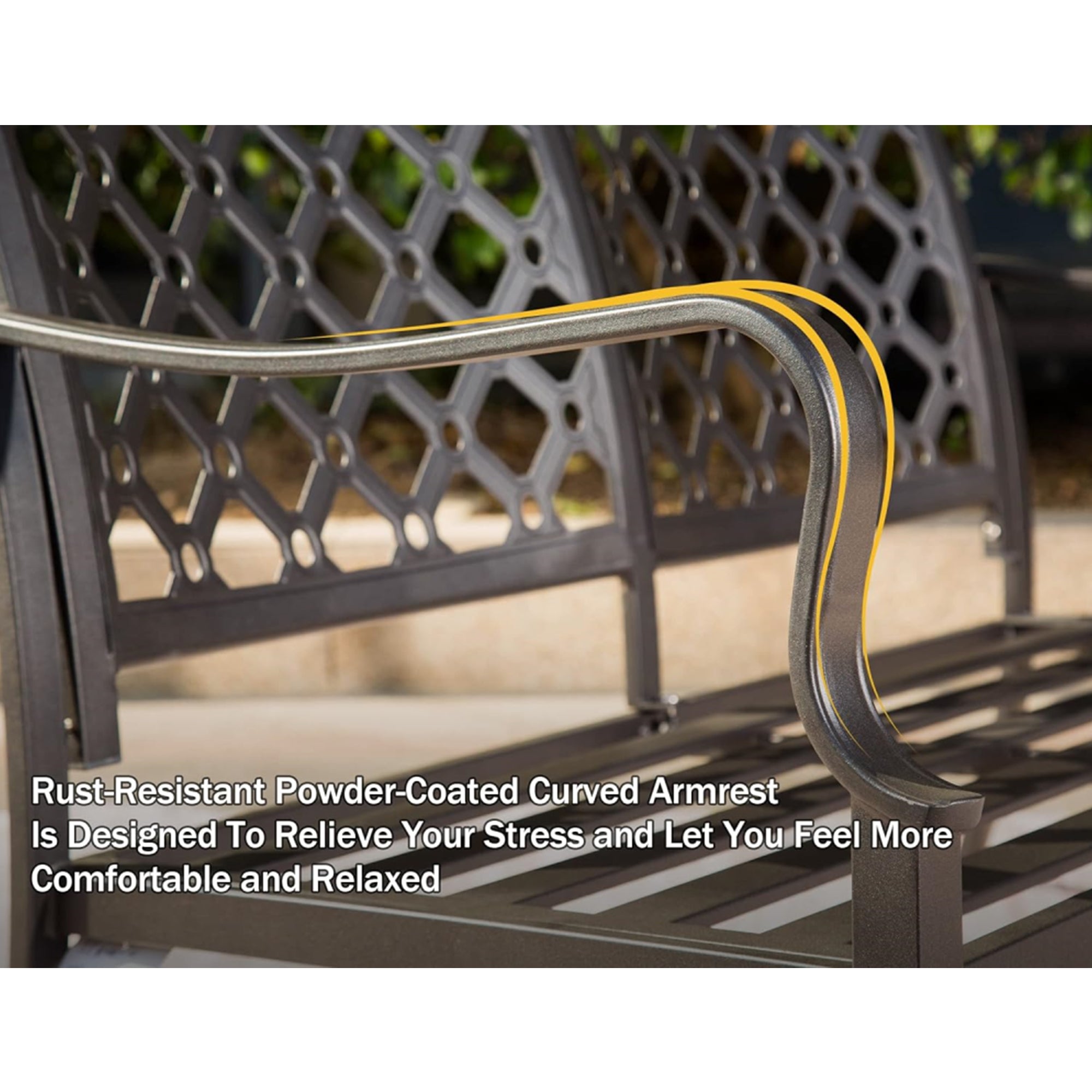 Outdoor 4-Piece Patio Conversation Set with Metal Dining Table and Chairs