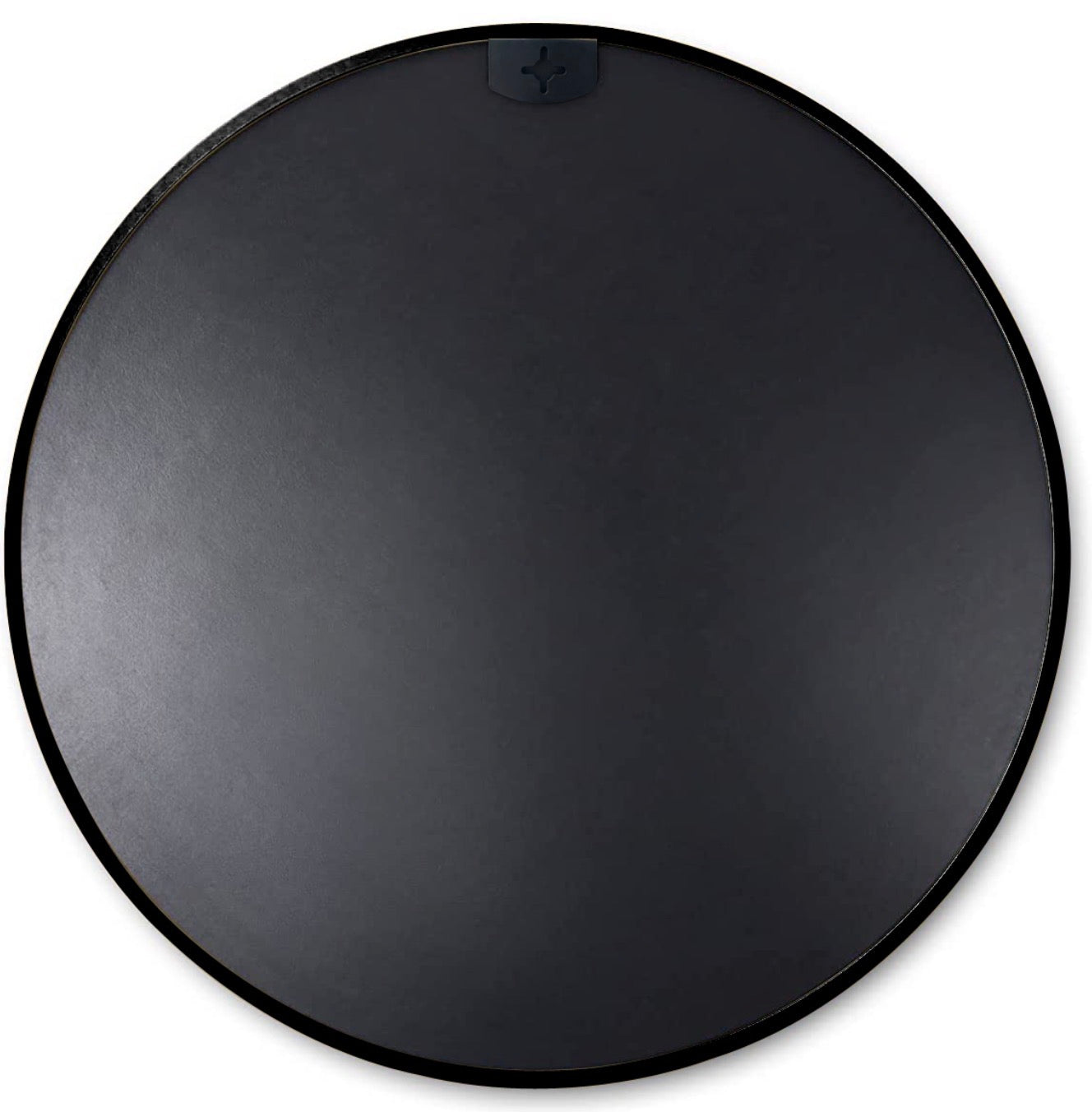 Black 20 Inch Metal Round Bathroom Mirror