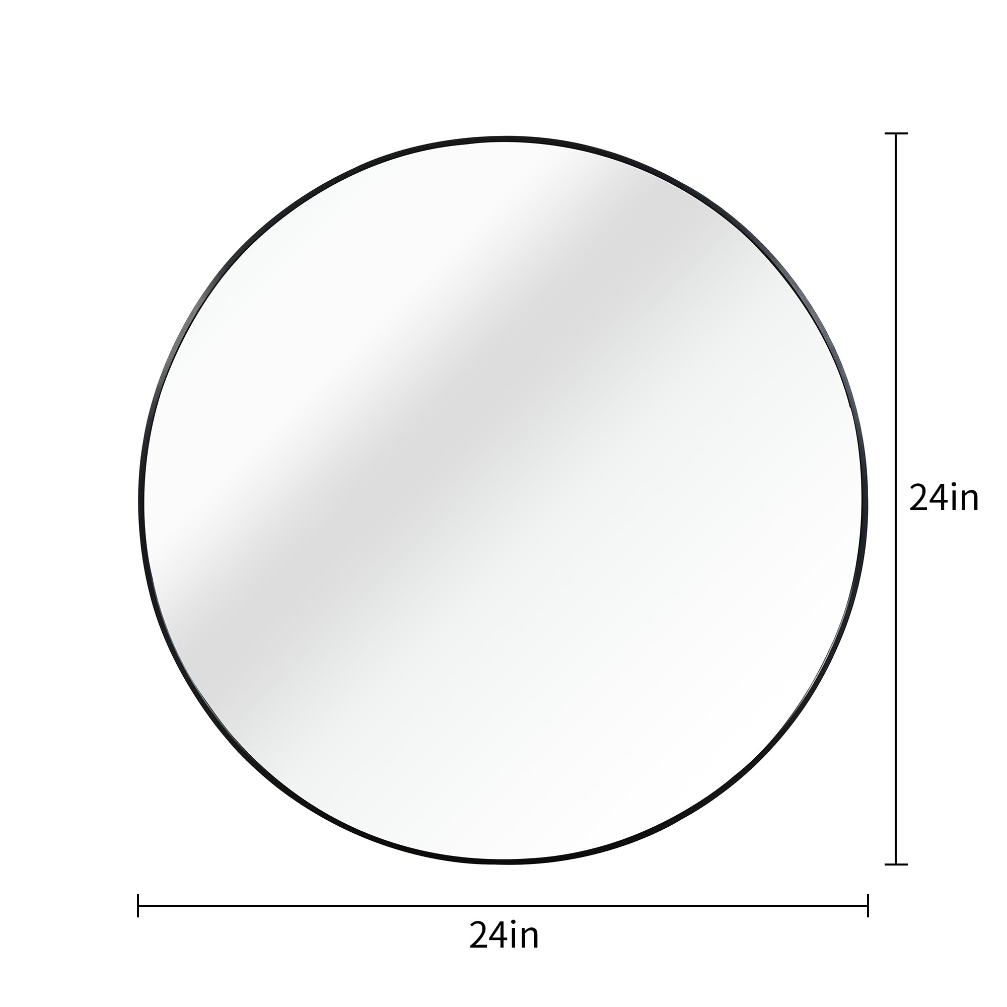 24 Inch Round Bathroom Mirror