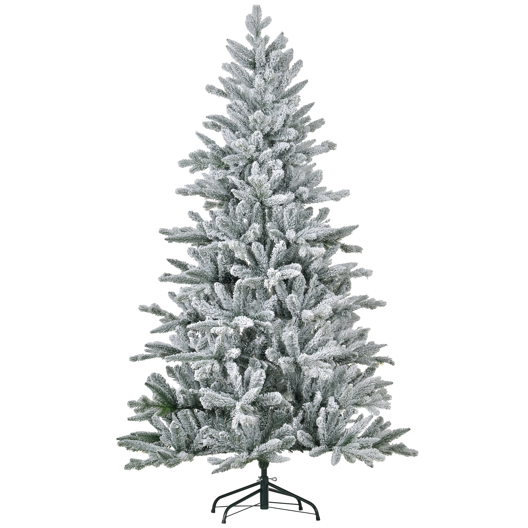 HOMCOM 6ft Snow Flocked Artificial Christmas Tree