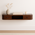 Solid Wood Lunar 2-Drawer Floating Console, 1 Open-slot
