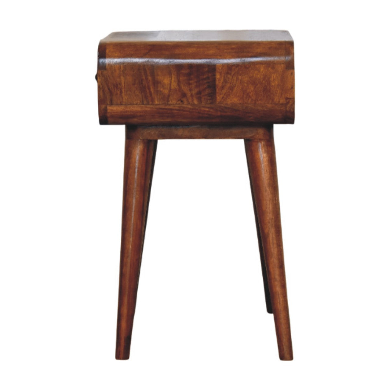Avora Chestnut Nightstand with 1-Drawer, Nordic Legs