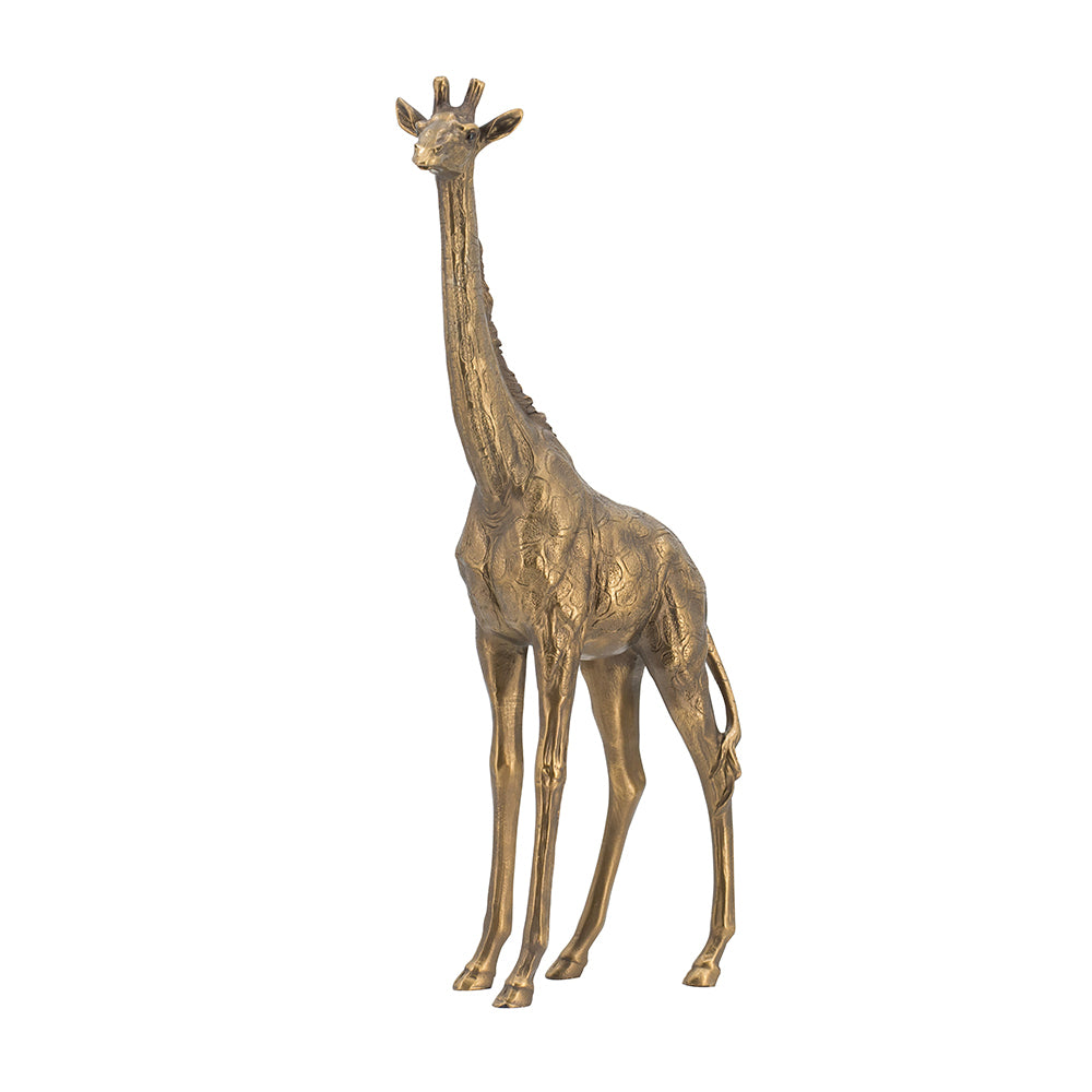 8.3x2.8x15.9" Giraffe Statuette, Animal Statue Decor