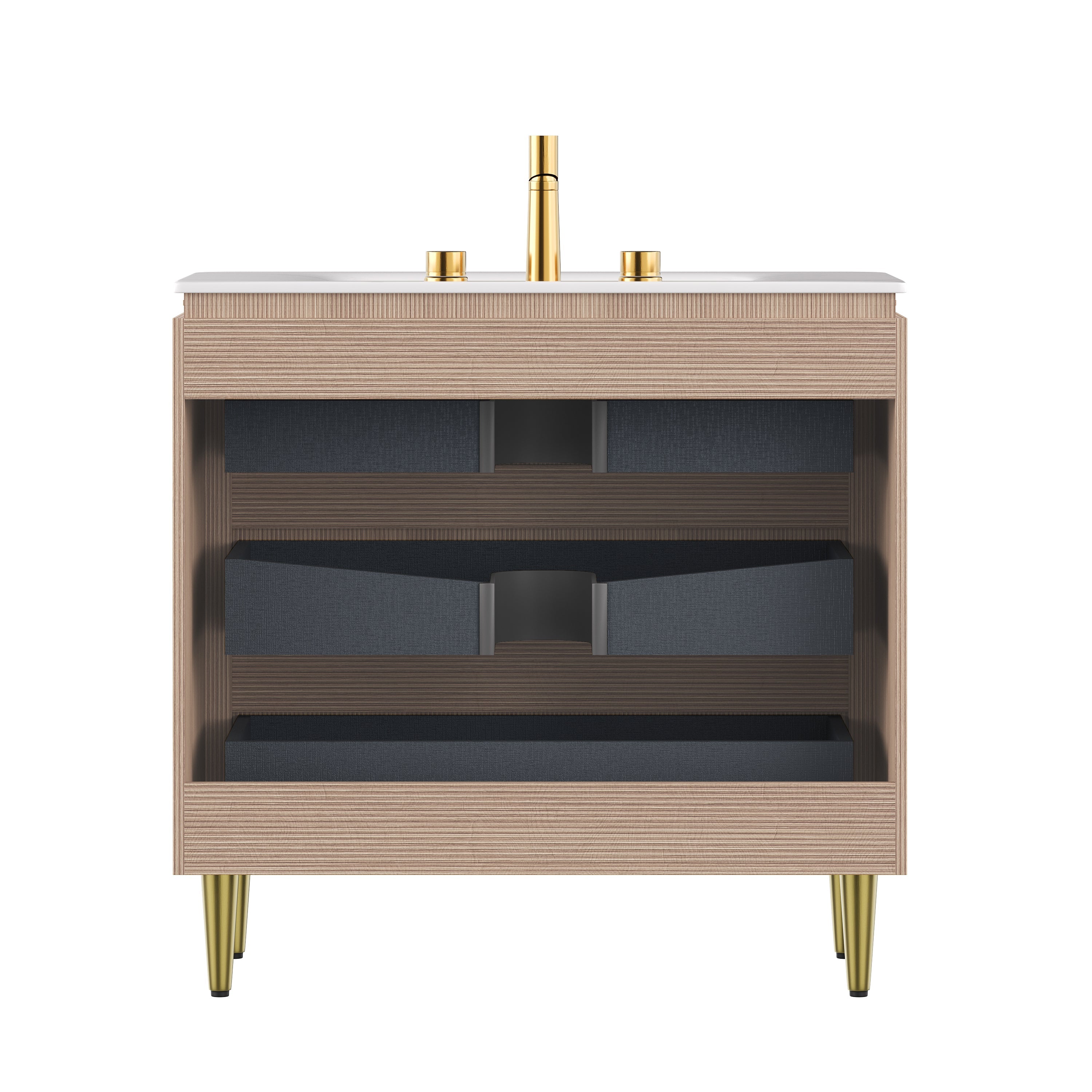 Amara 36'' Bathroom Vanity & Sink, Carrara
