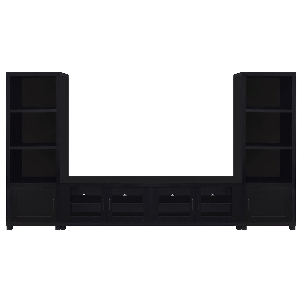 Arnaud - 3 Piece TV Stand Set With Storage - Black