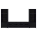 Arnaud - 3 Piece TV Stand Set With Storage - Black