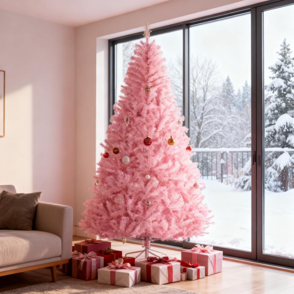 Artificial Christmas Tree - Pink 7ft