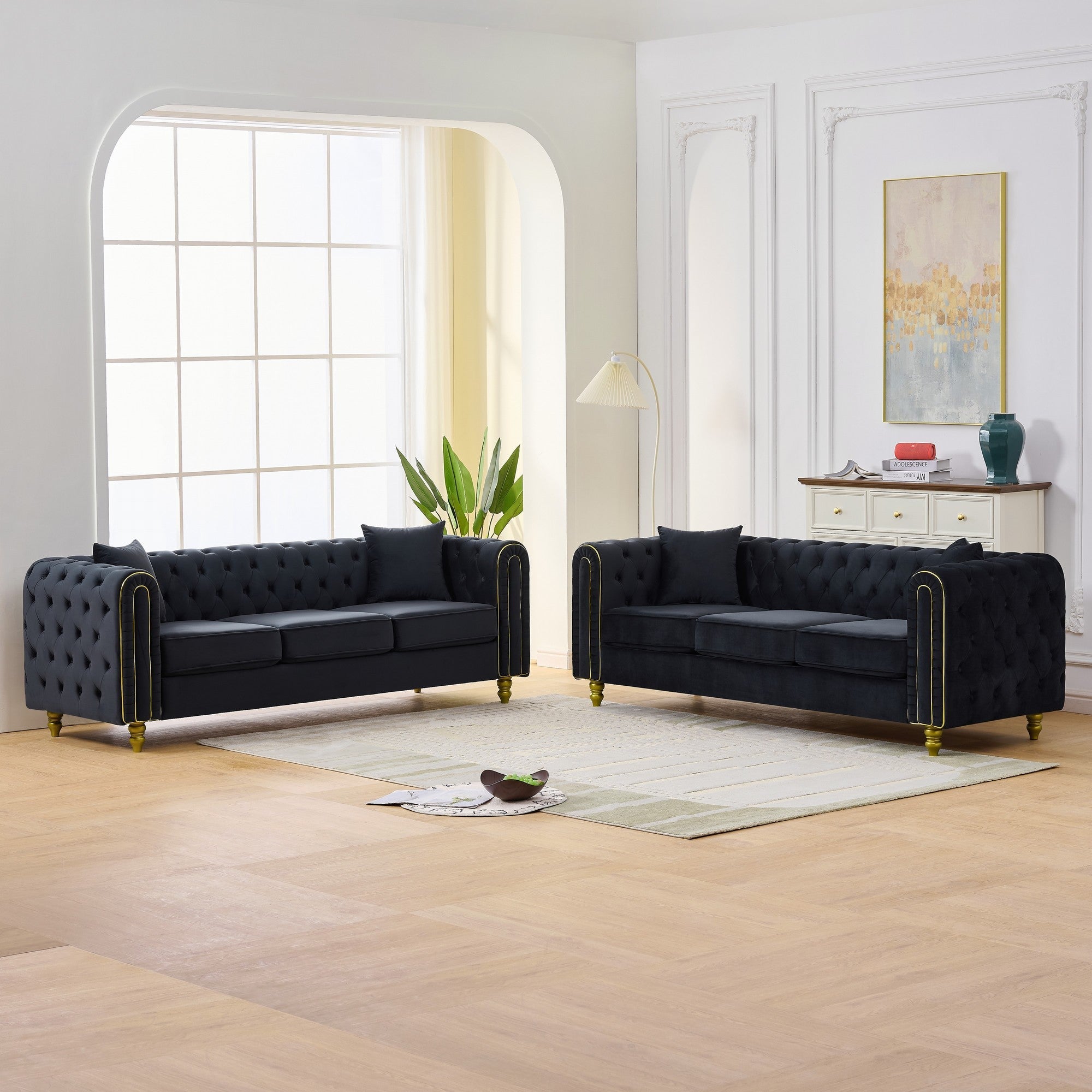 Modern Velvet Loveseat Sofa