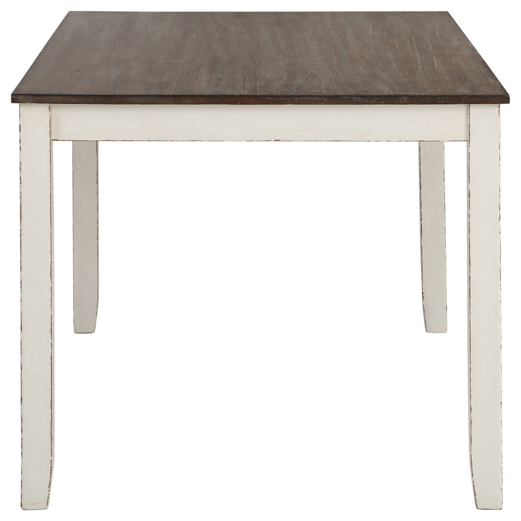 Ebers - 7 Dining Set With 2 Tone Upholstered Chairs - Vanilla White
