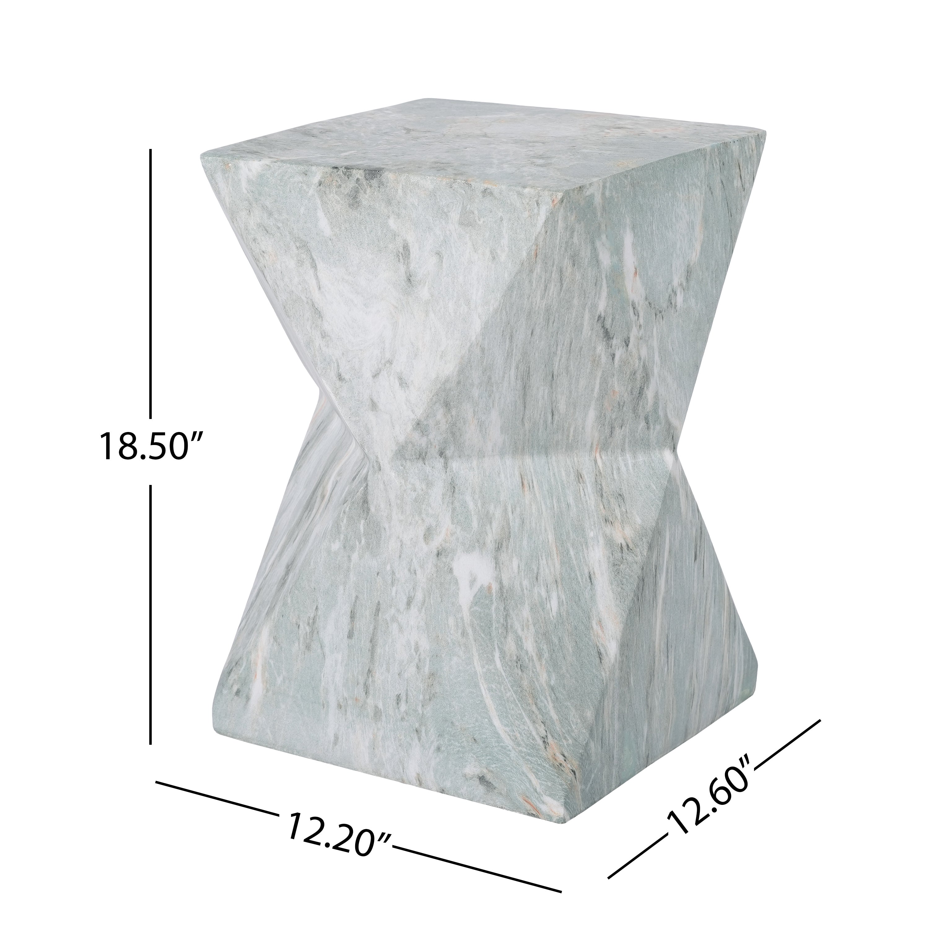 Modern Geometric Hourglass Accent Table