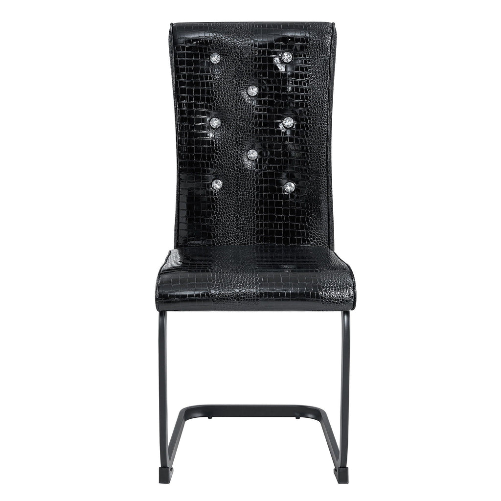 Alligator Skin Upholstered Dining Chairs
