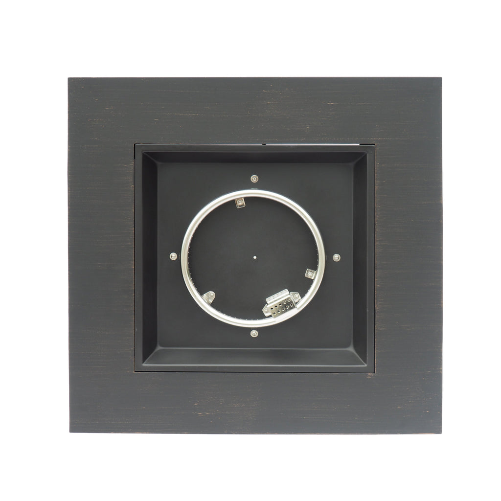 33" Outdoor Iron Square Propane Fire Pit - Brushed Brown