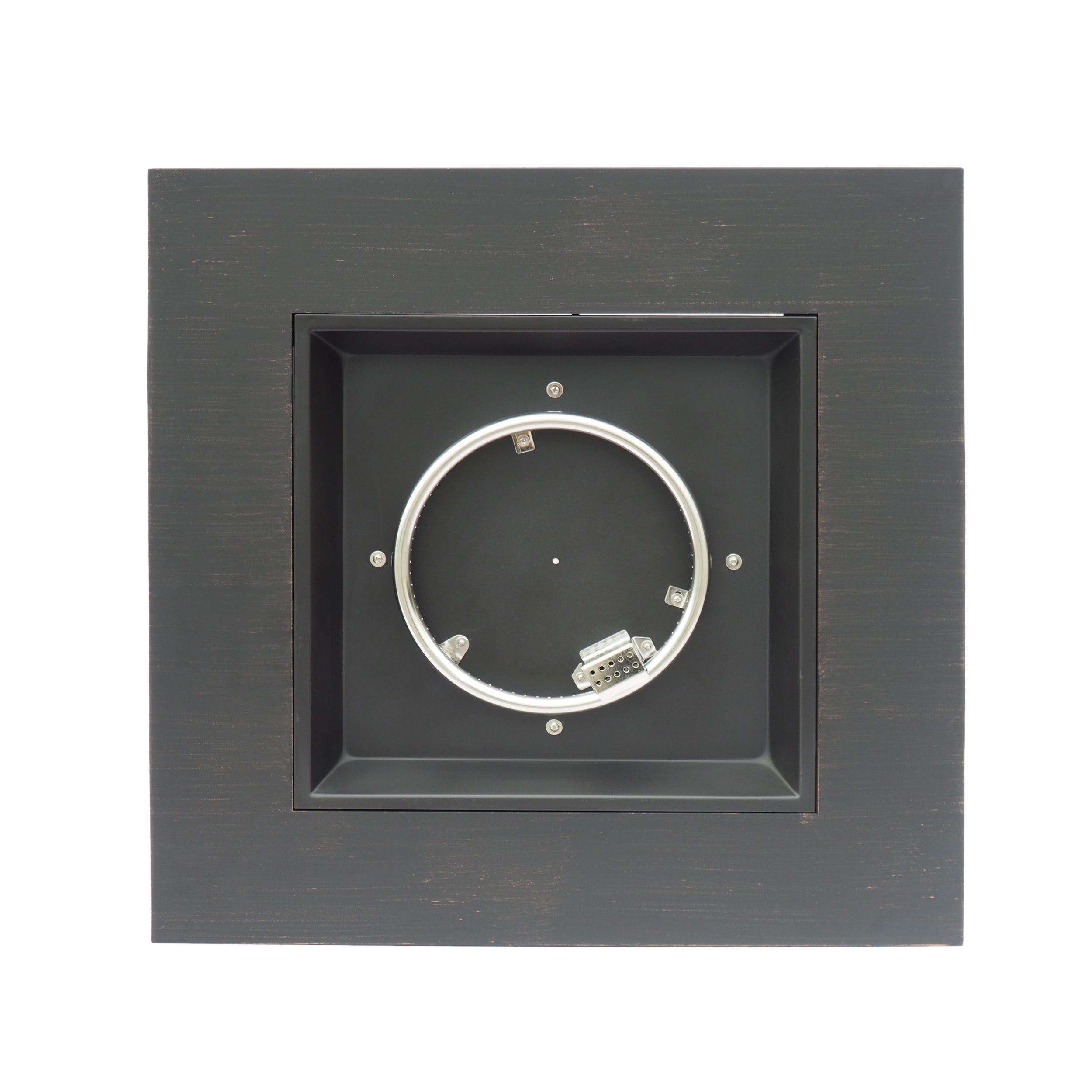 33" Outdoor Iron Square Propane Fire Pit - Brushed Brown