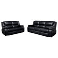 Camila 2-piece Upholstered Reclining Sofa Set Black