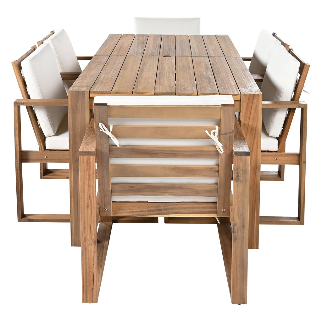 TREXM Patio Table and Chairs Set, 7-Piece Outdoor Dining Set for 6