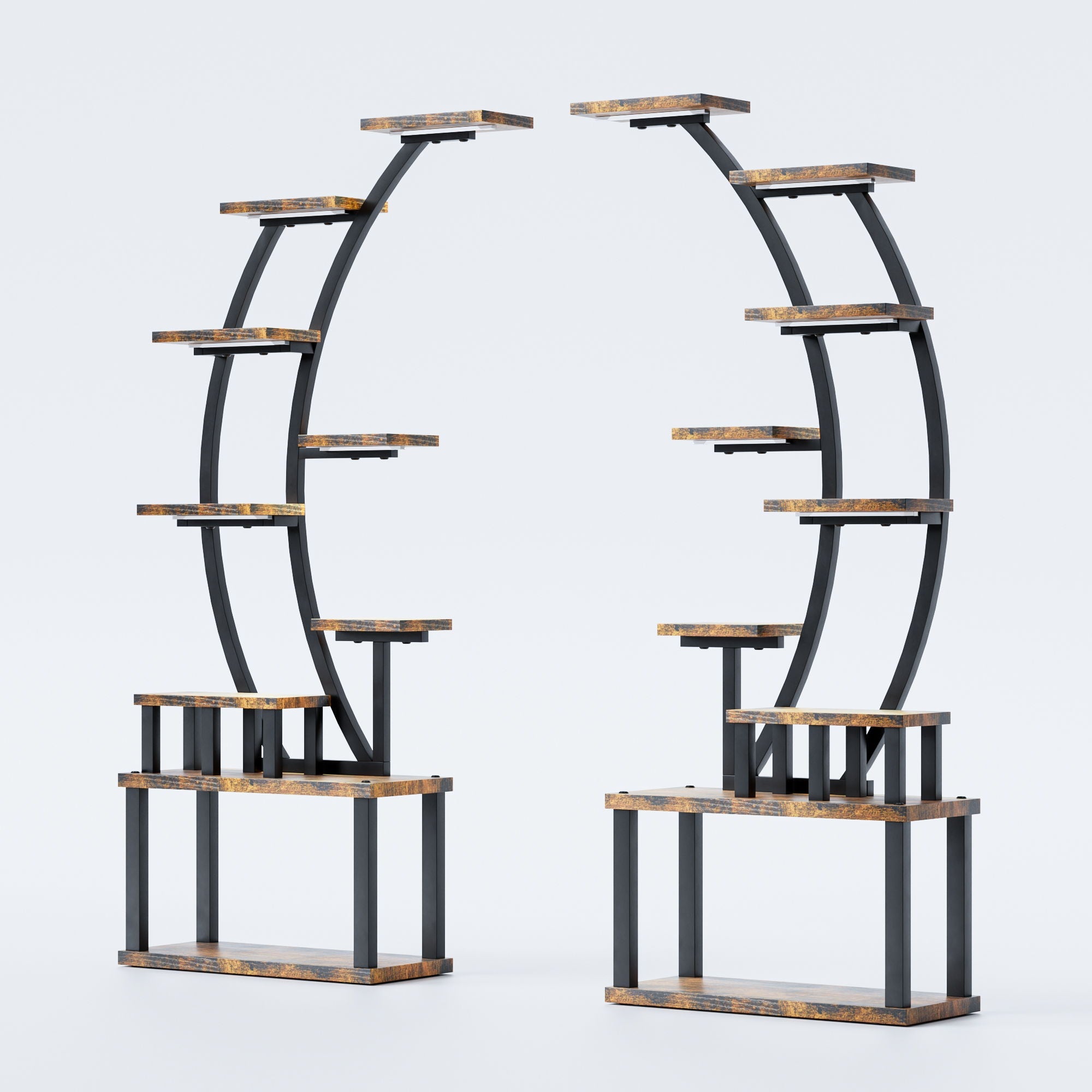 9 Tiered Indoor Plant Stand With 5 Adjustable Grow Lights