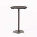 Outdoor Round Rattan Bar Table With Iron Frame - Multi Brown