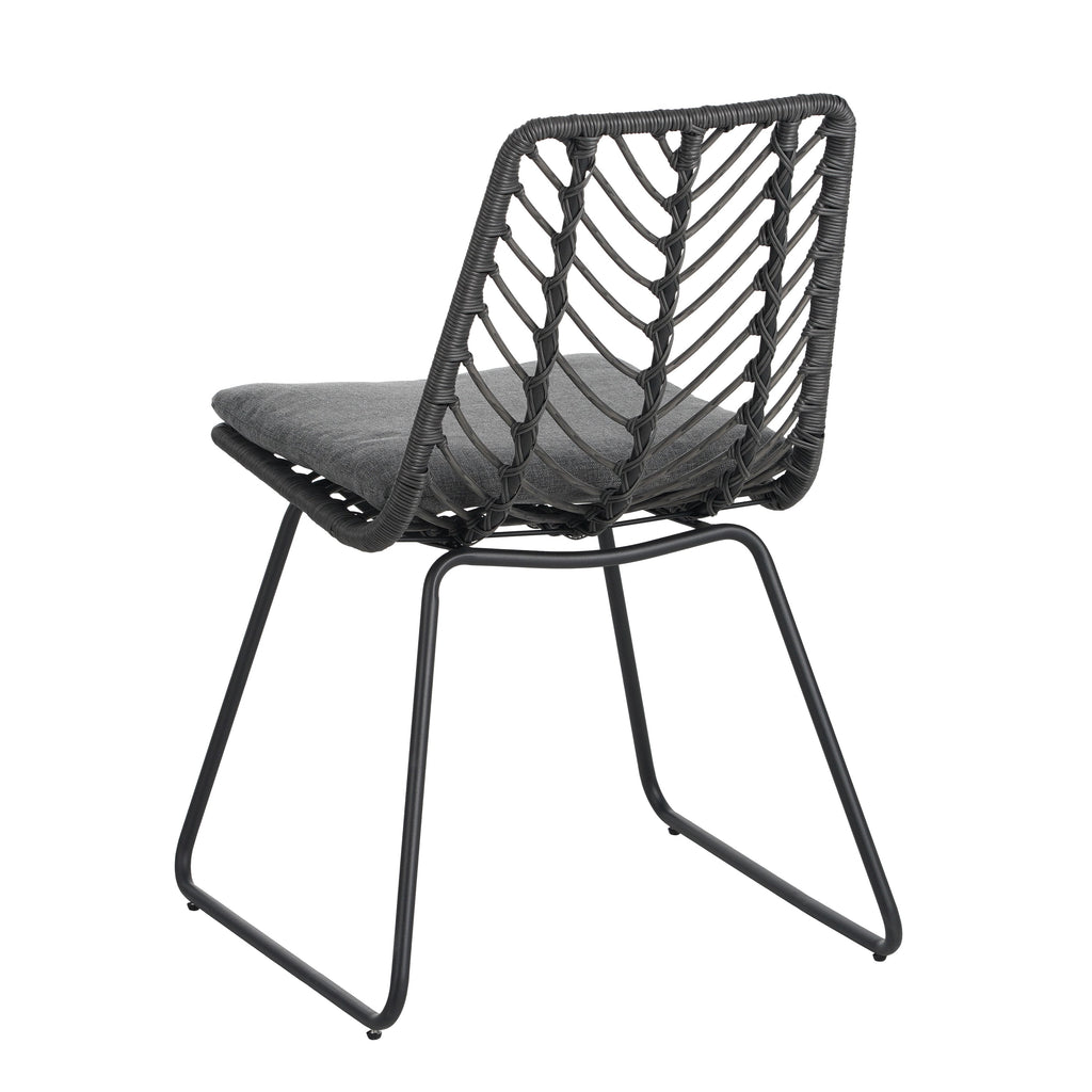 DEJA Chair 2PCS with 2 Cushions, Gray