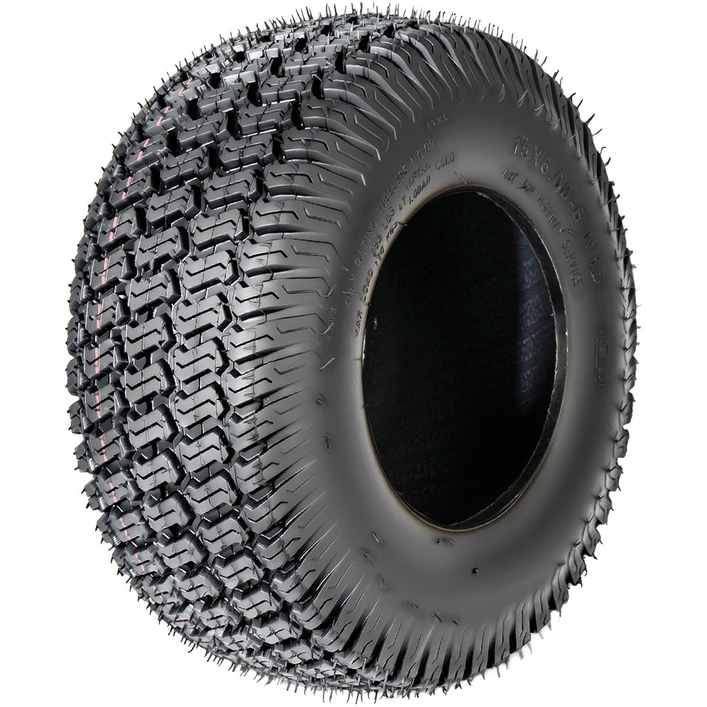 Set of 2 15x6.00-6 Lawn Mower Tires