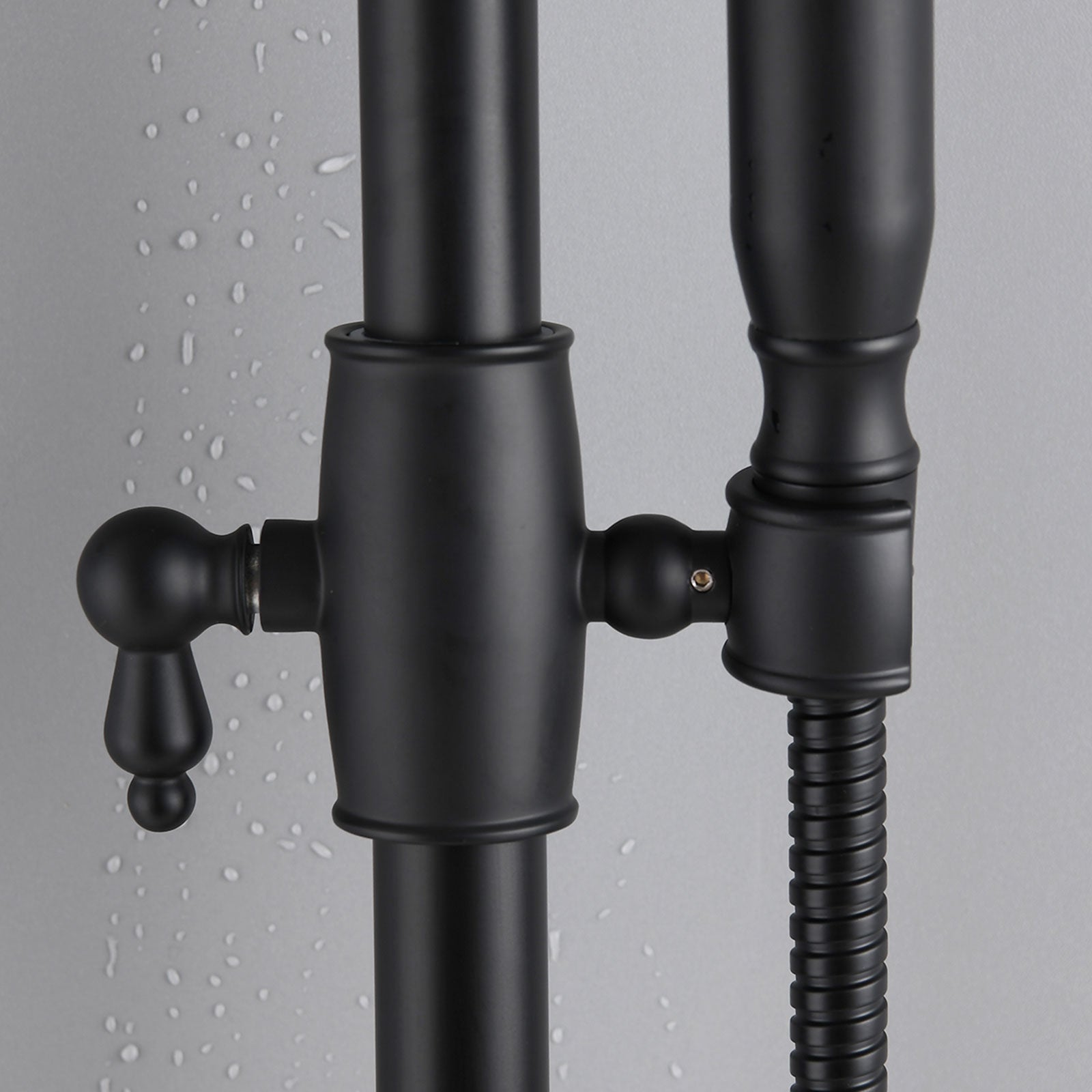 8-Inch Complete Rain Shower Combo System, Matte Black