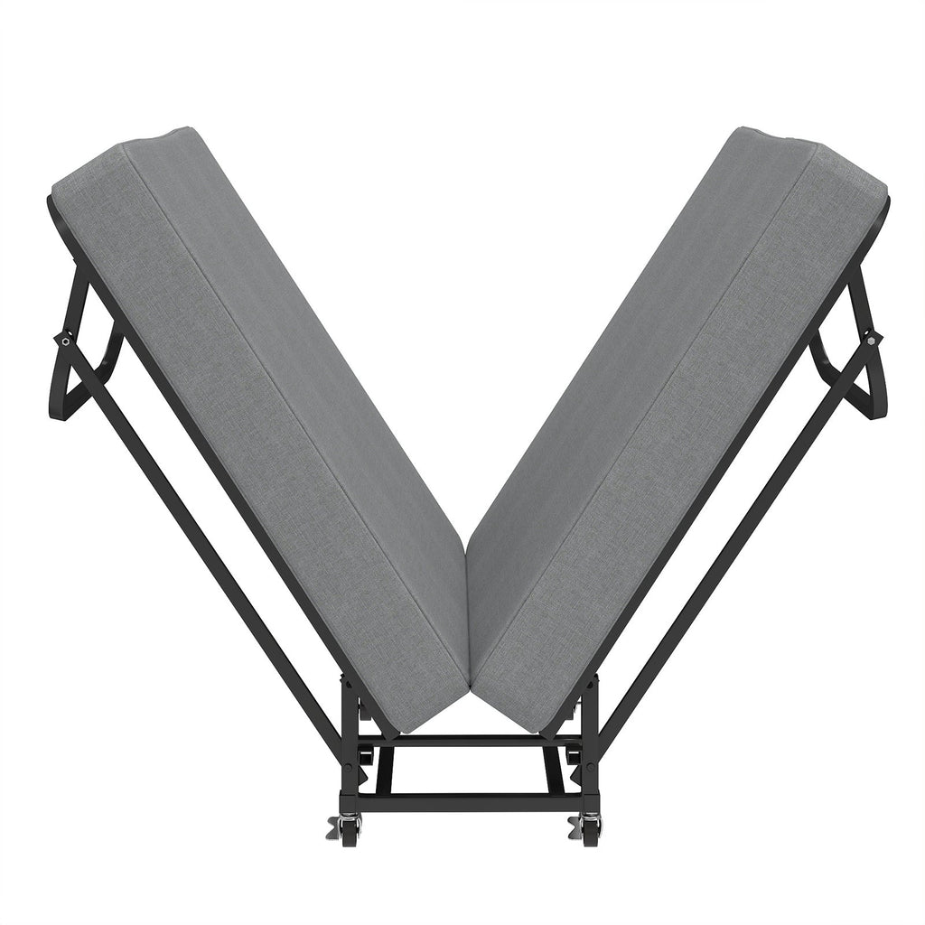 75" Folding Bed with Memory Foam Mattress