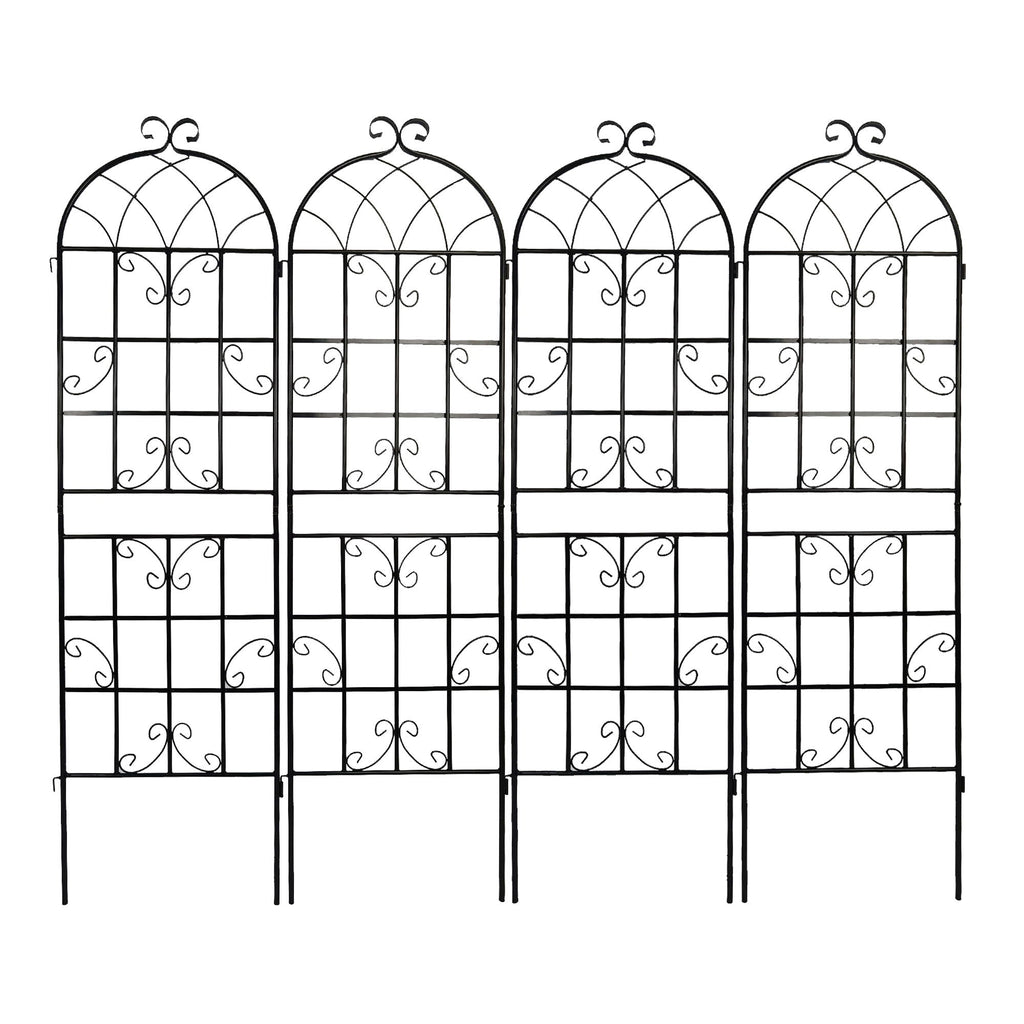 Metal Garden Rustproof Trellis For Climbing Plants Outdoor Flower Support