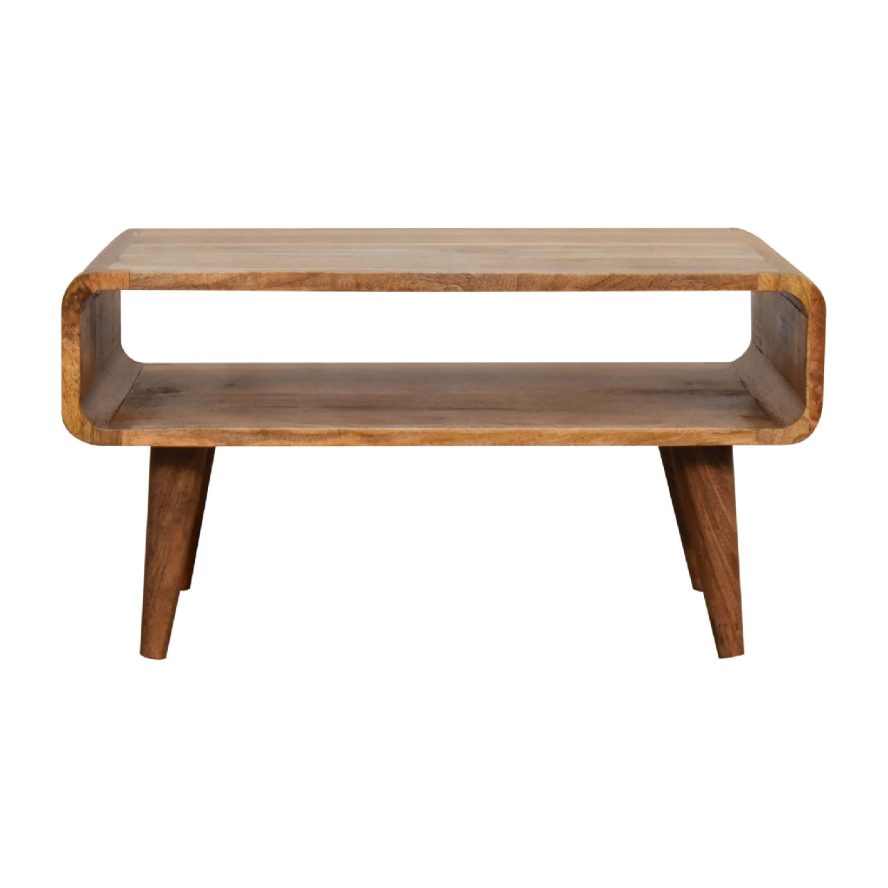 Solid Wood Media Unit, Open Slot, Oak-ish