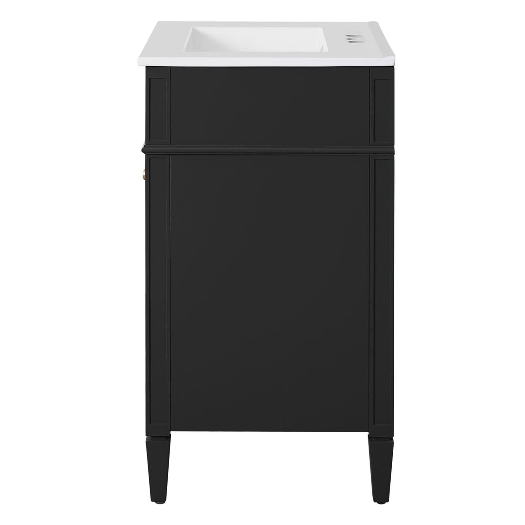 Bathroom Vanity With 2 Doors And Tip Out Drawer, Soft Closing Hinges