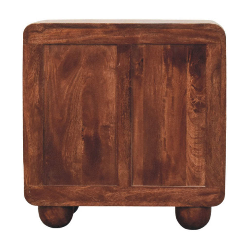 Solid Wood 3-Drawer Rounded Chest