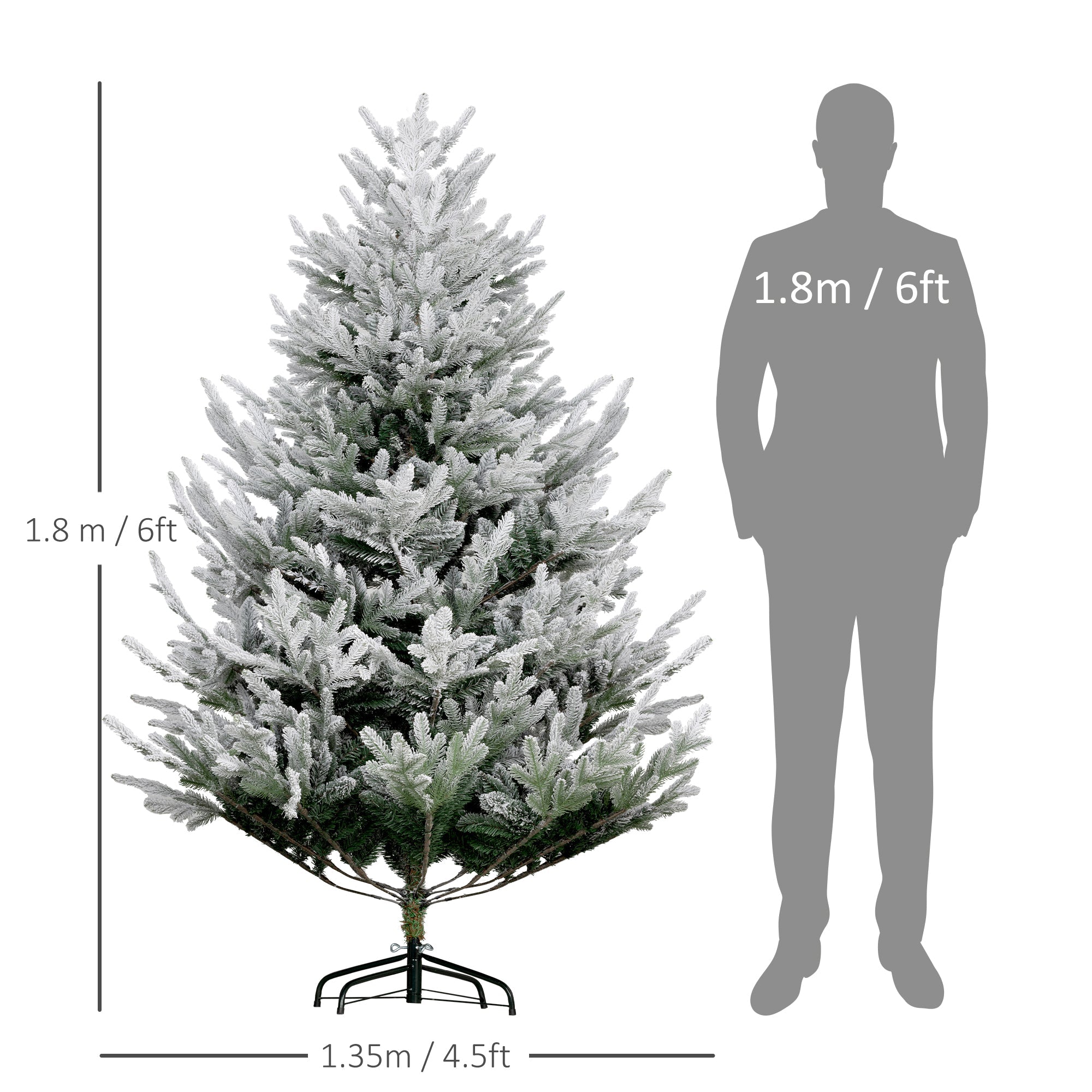 HOMCOM 6 Foot Artificial Christmas Tree