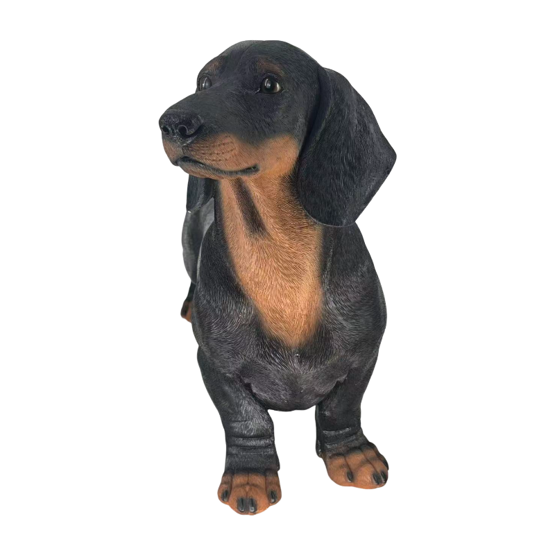 26" Black And Tan Dachshund Statue