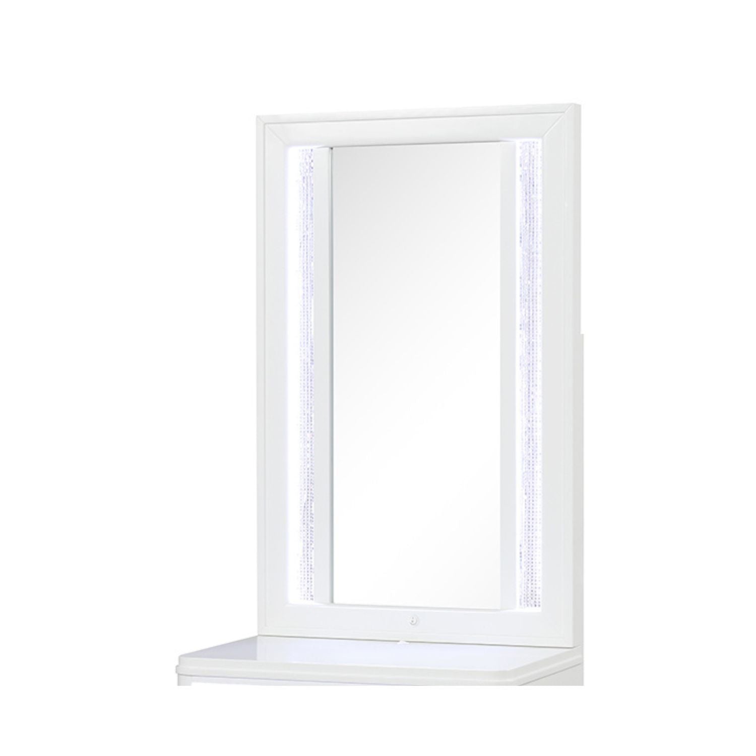 Abigale - Nightstand Top Mirror With LED Lighting (Only Mirror Top) - White