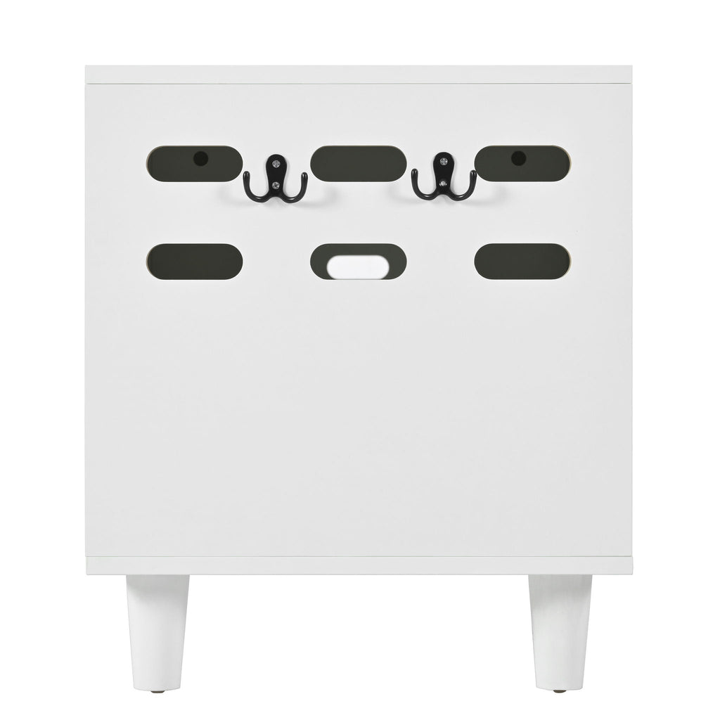 Furniture Style Cat Cabinet Cat Litter Box With Sisal Scratching Door - Cream White
