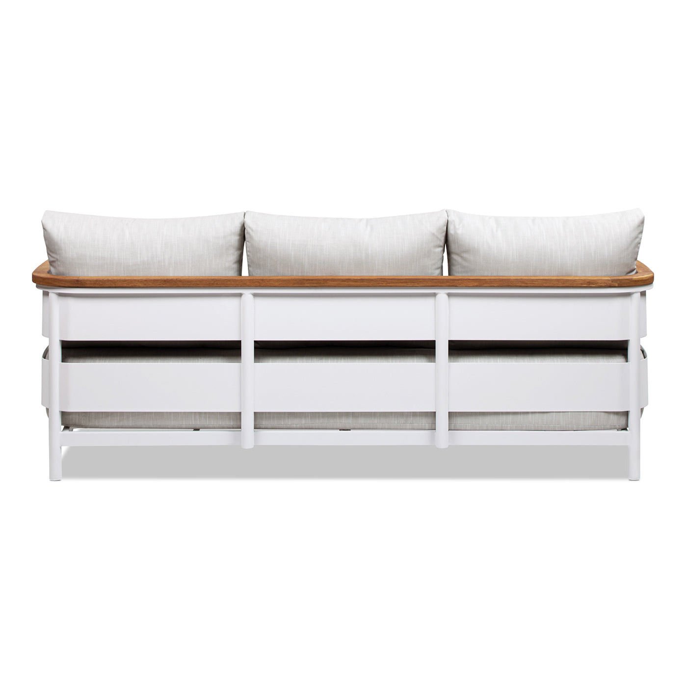Rhodes 2pc Teak & Aluminum Outdoor Sofa and Coffee Table Set