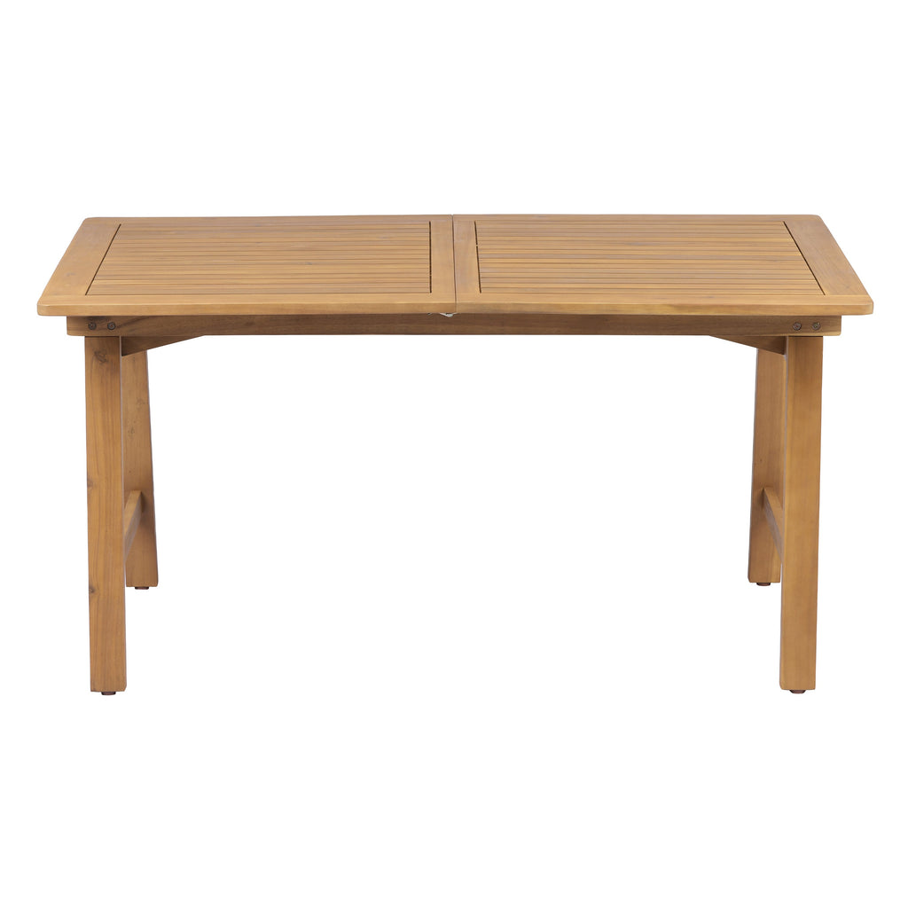 Extendable Acacia Wood Outdoor Dining Table