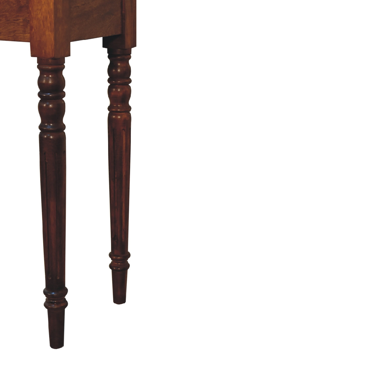 Artisan Furniture Solid Wood Chestnut Turned Leg Writing Desk, 1-Drawer