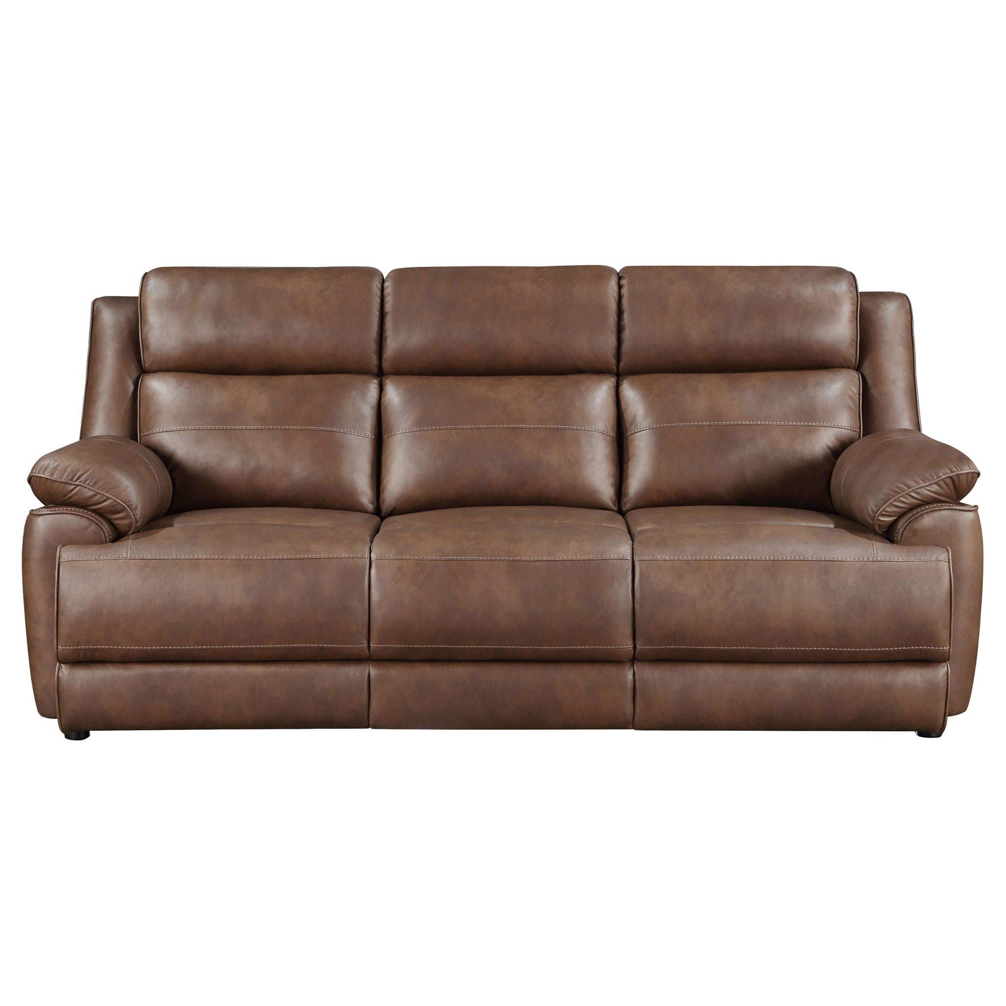 Worthington - Padded Arm Sofa - Dark Brown