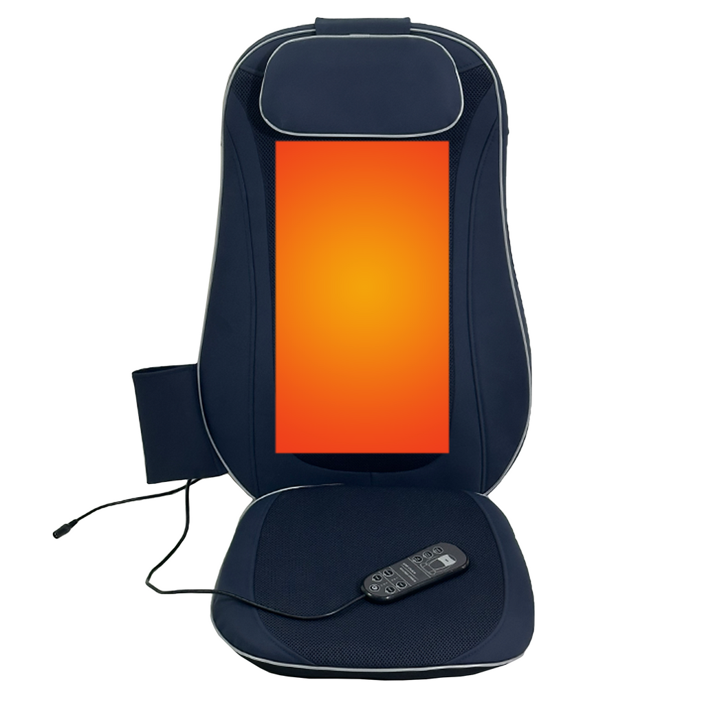 Shiatsu Back Massager with Kneading and Heating-Dark Blue