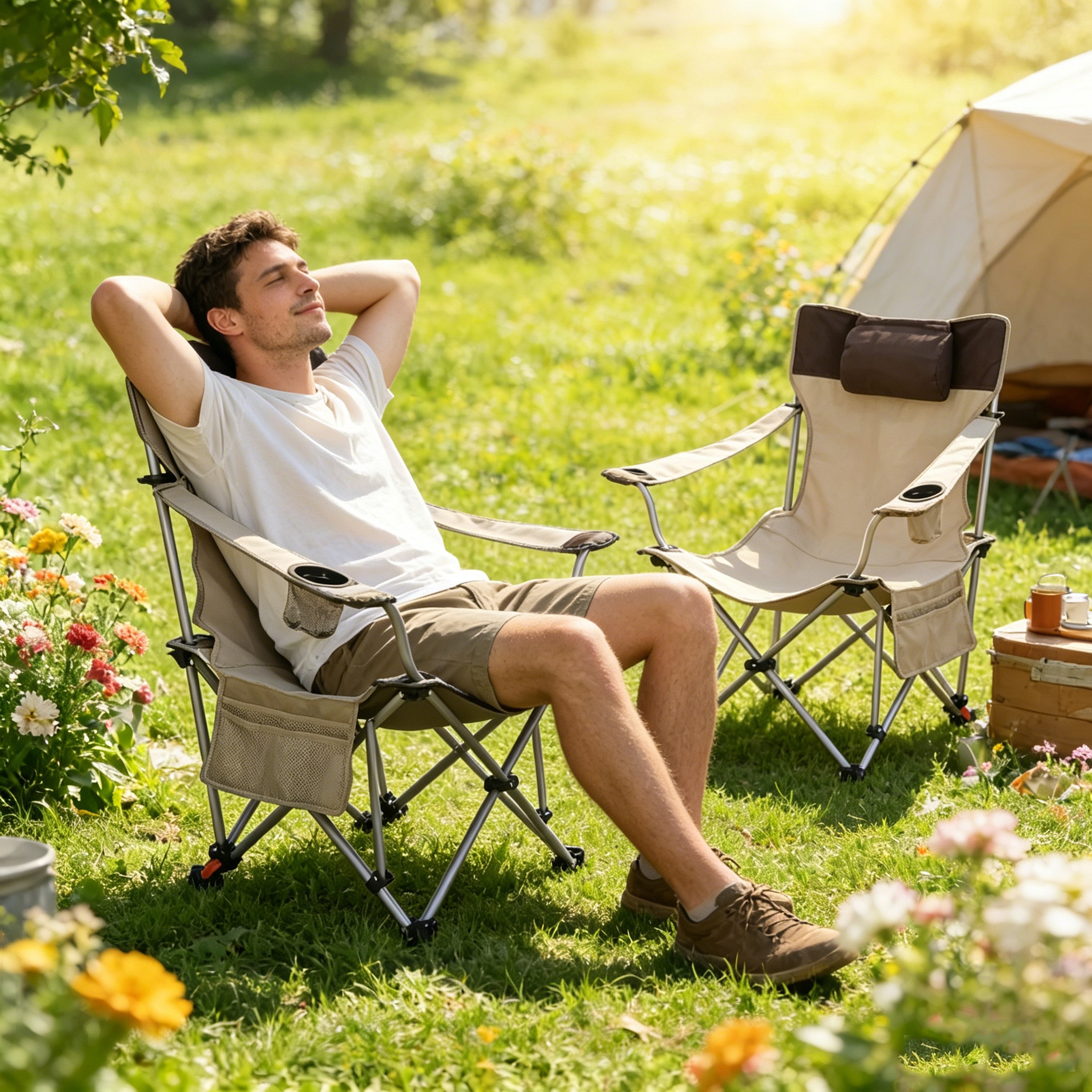 2PCS Outdoor Camping Chairs