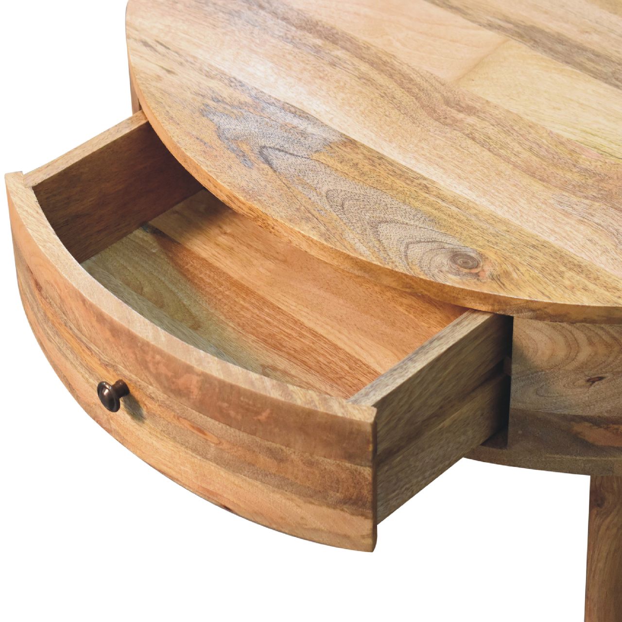 Solid Wood Odyssey Coffee Table, 2-Drawers, Oak-ish