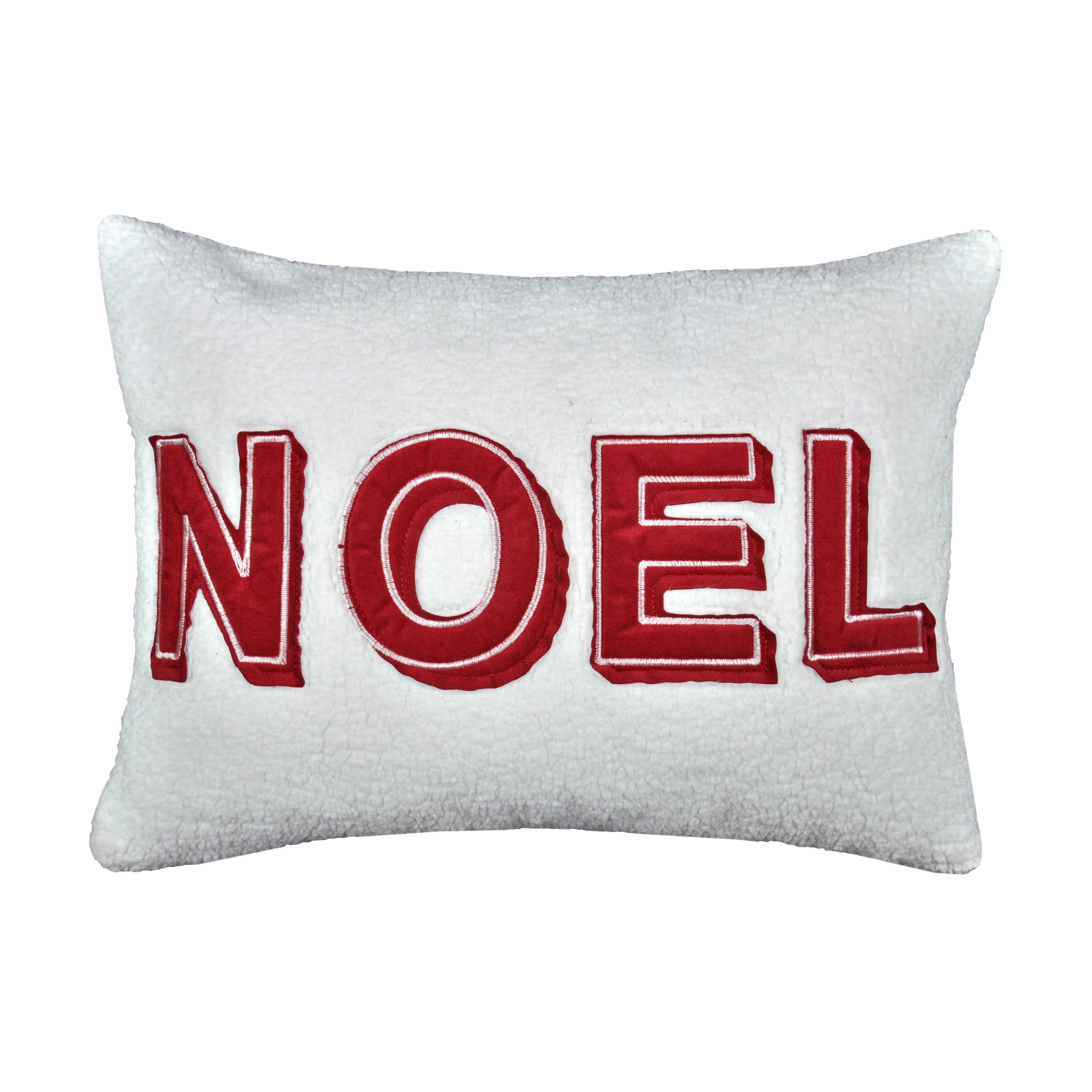 Noel Christmas Throw Pillow with Insert