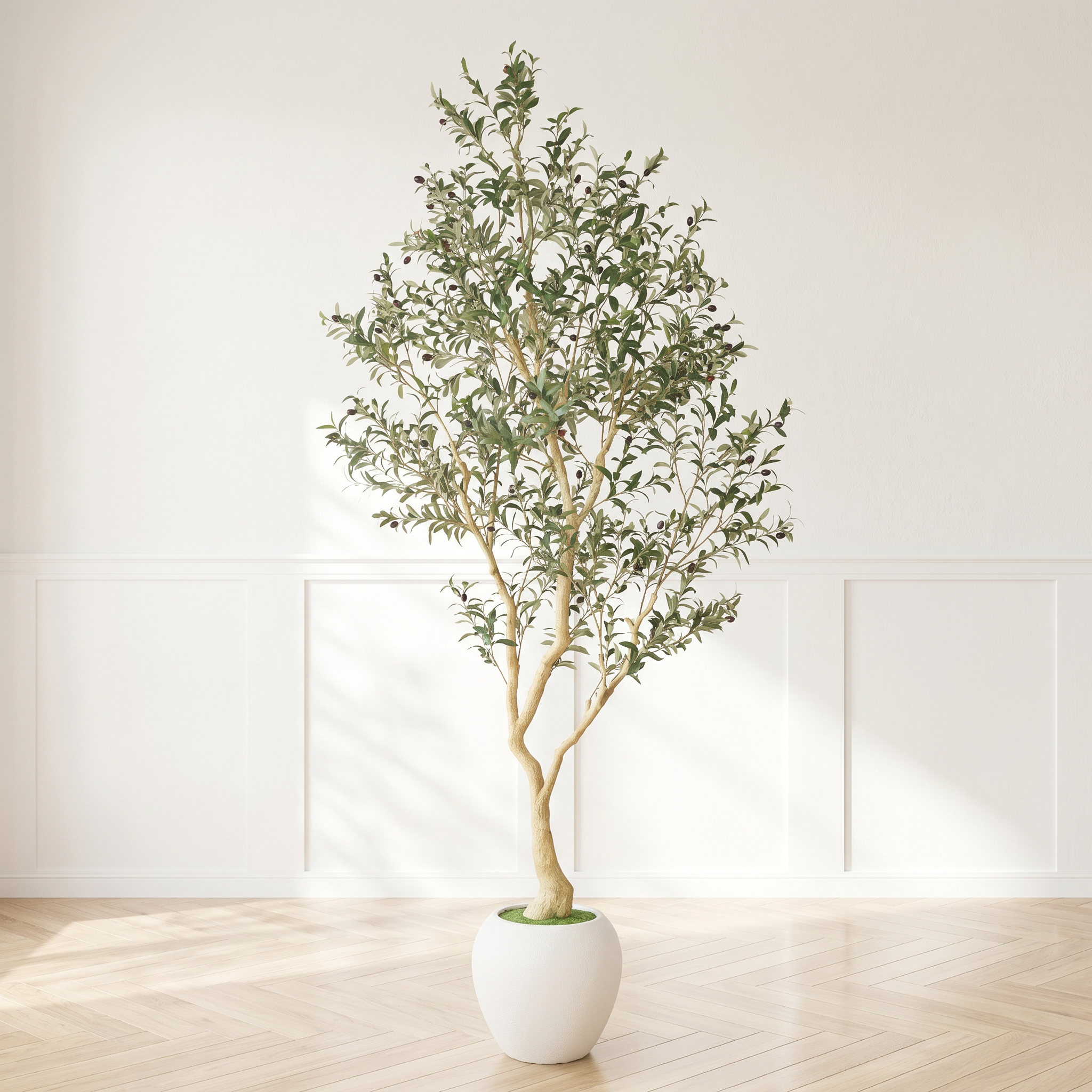 8.2FT Artificial Olive Tree With Big Decorative