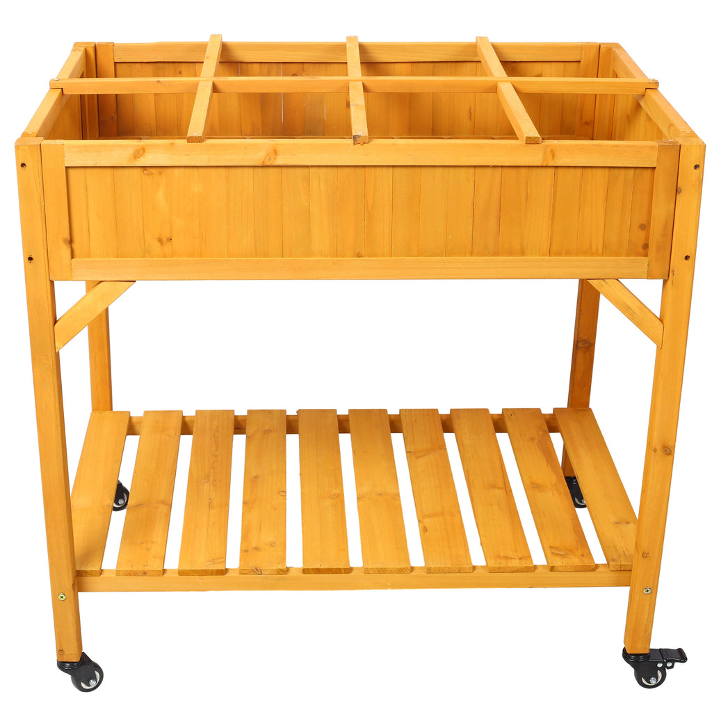 Elevated 8 Pocket Herb Garden Bed