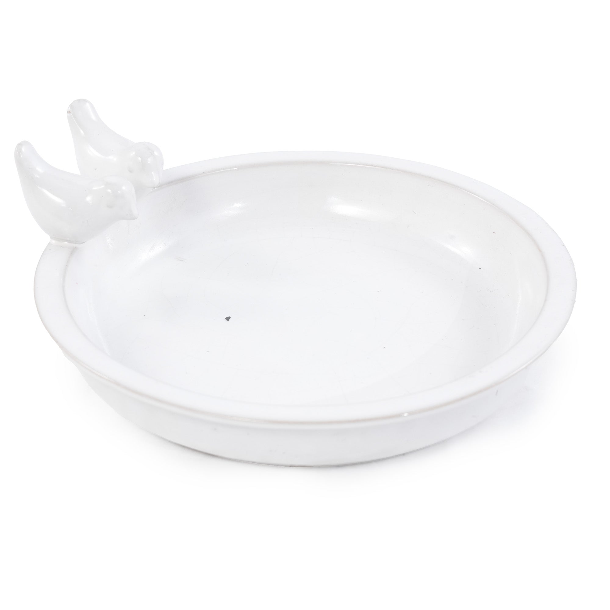 Handmade Ceramic Bird Bath - 11.8 Inch Glossy