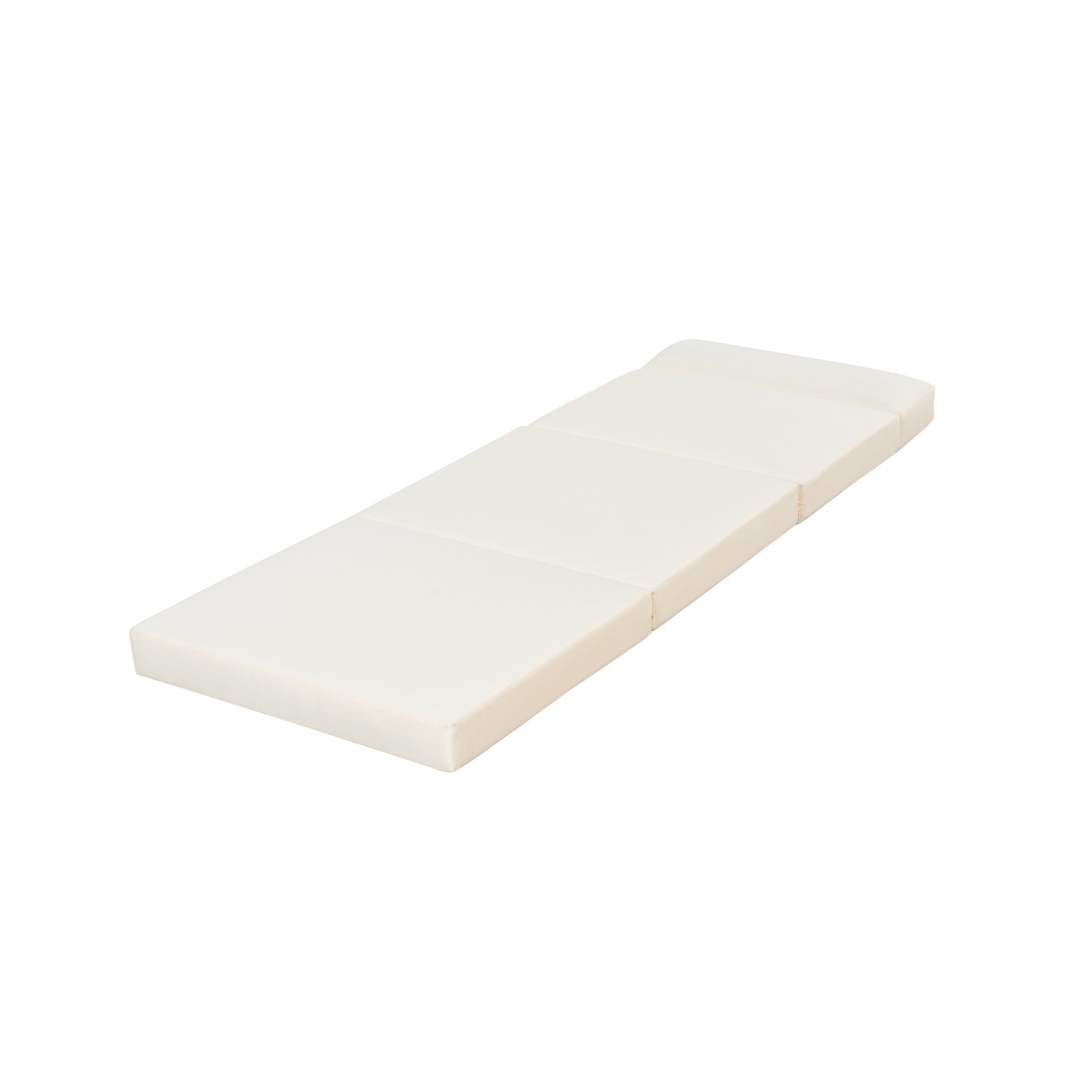 Outdoor Reclining Chair Cushion with Headrest in Beige