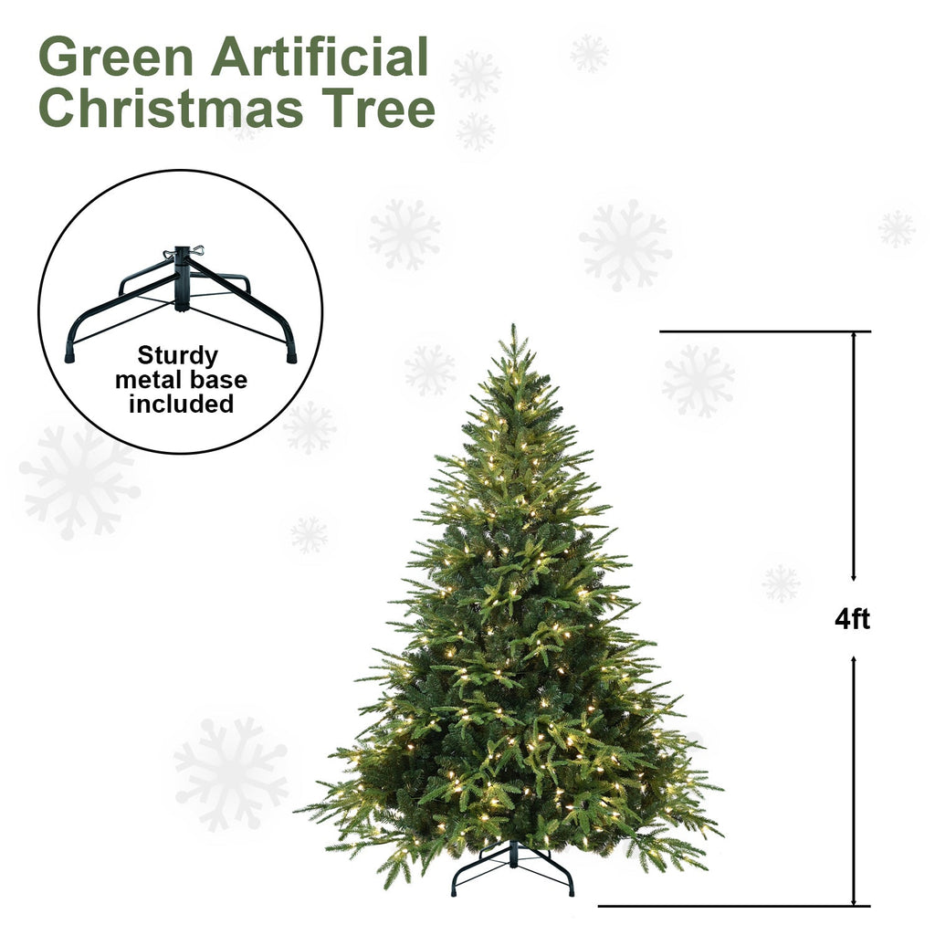 6ft Pre-Lit Artificial Christmas Tree with 400 Warm Lights